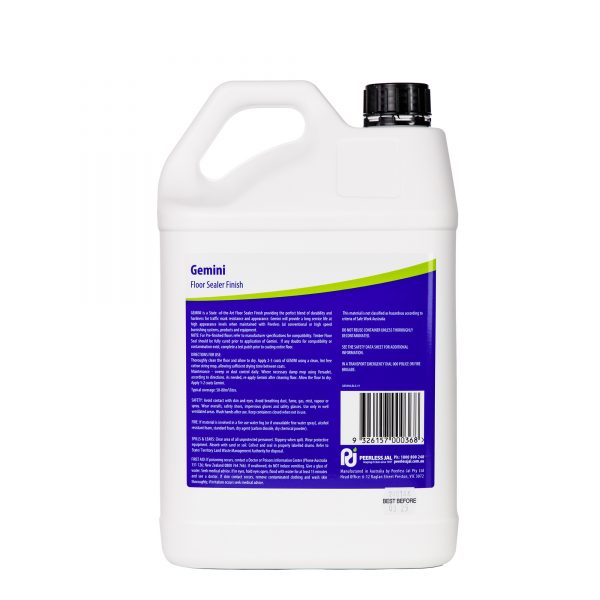 Gemini Floor Sealer Finish (Gloss) 5L - Back