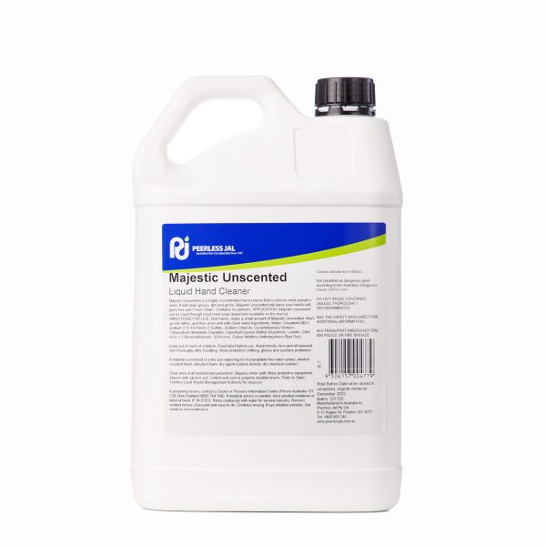 Majestic Unscented Liquid Hand Cleaner 5L - Back