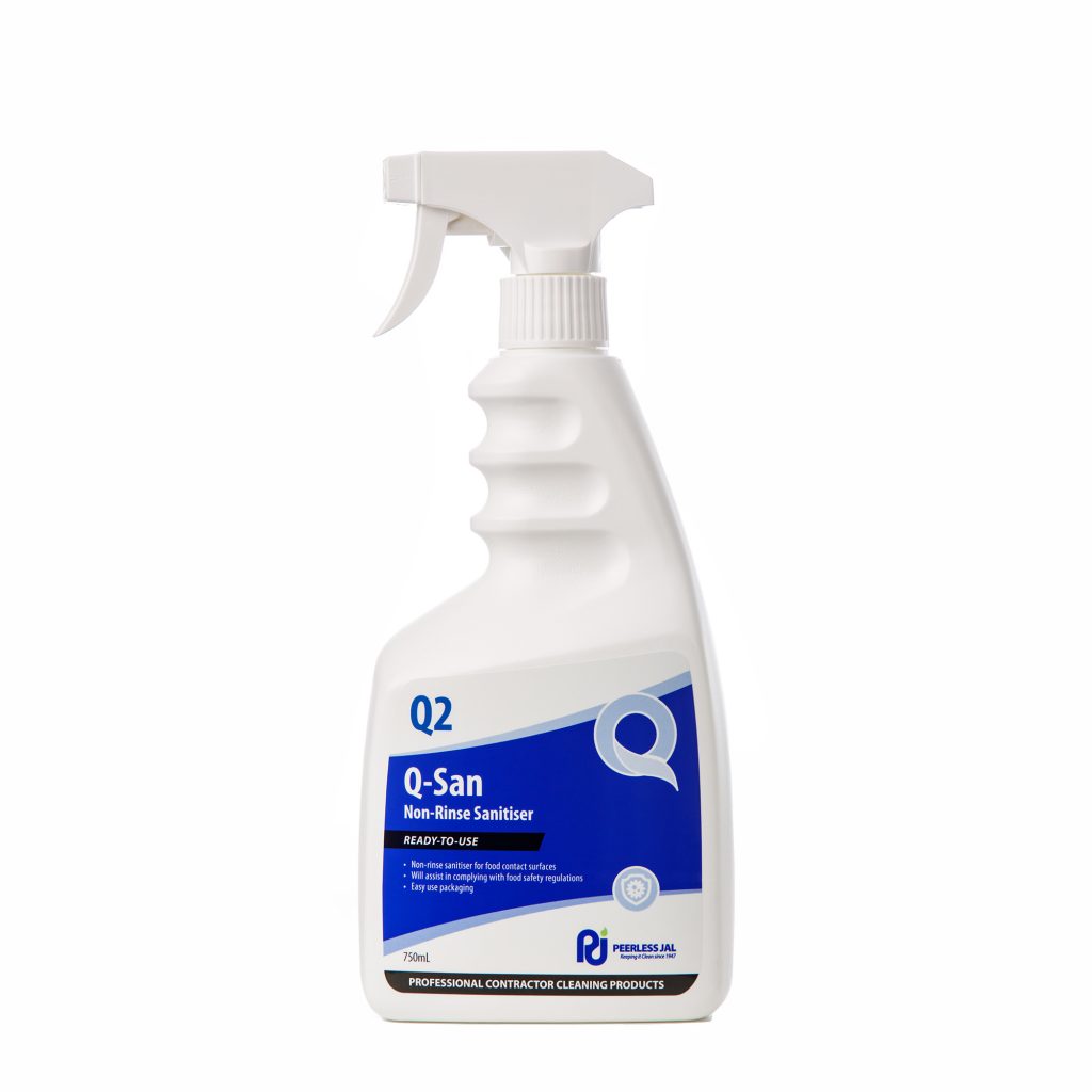 Q Rinse Machine Clean Q2 Q-SAN Non-Rinse Sanitiser | Peerless JAL